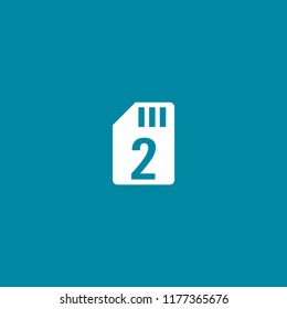 Dual sim mobile vector icon