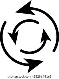 Dual solution, Dual arrows sign, symbol. Editable Stroke. Vector illustration