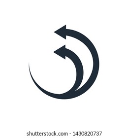 Dual solution. Vector icon, white background.