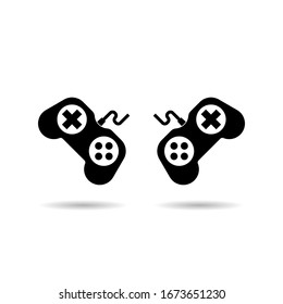 Dual stick game icon. Controller for gaming symbol. flat design, vector illustration