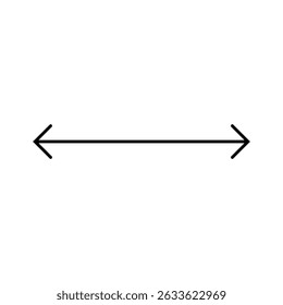 Dual thin long straight double ended arrow.