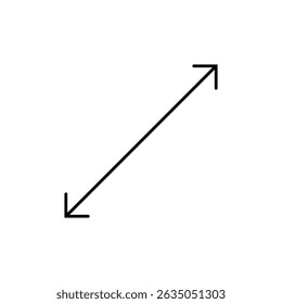Dual thin long straight double ended arrow.