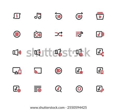 Dual Tone 25 Multimedia Icons For Web And Mobile