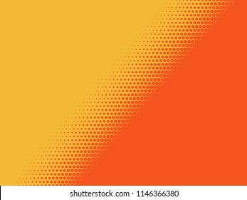 Dual Tone Halftone Diagonal Background. Vector Illustration.