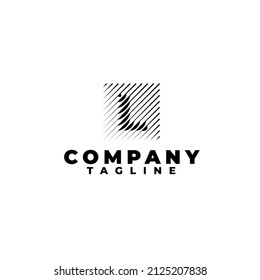 Dual Tone L Rectangle Box Logo Design Template. Letter L Initial Logo