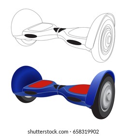 dual wheel self balance electric hover board