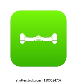 Dual wheel self balancing electric skateboard icon digital green for any design isolated on white vector illustration
