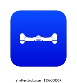 Dual wheel self balancing electric skateboard icon digital blue for any design isolated on white vector illustration