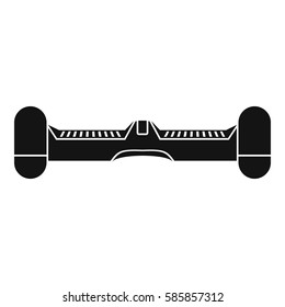 Dual wheel self balancing electric skateboard icon. Simple illustration of dual wheel self balancing electric skateboard vector icon for web