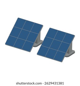 Dual-panel solar panel icon – representing clean energy, sustainable power, and eco-friendly electricity.