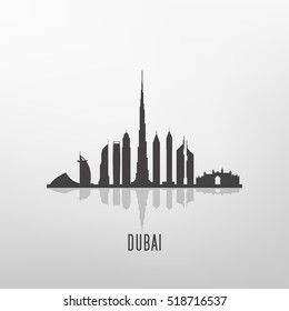 Dubai architecture skyline silhouette