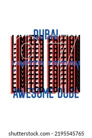 dubai awesome dude,t-shirt design fashion vector