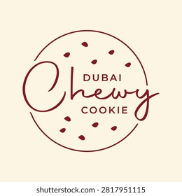 Dubai chewy cookie vector illustration