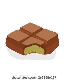 Dubai Chocolate Bar com enchimento de pistache kadayif verde