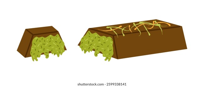 Dubai chocolate bar with pistachio filling.