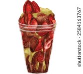 Dubai Chocolate Strawberry Cup illustration