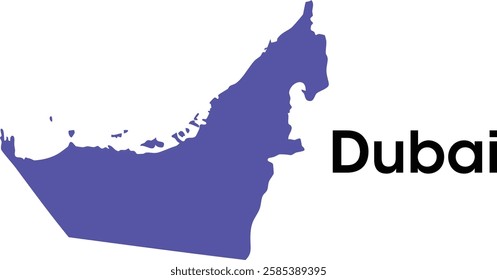 dubai city map in vectors