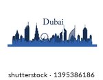 dubai city skyline  silhouette. Vector illustration