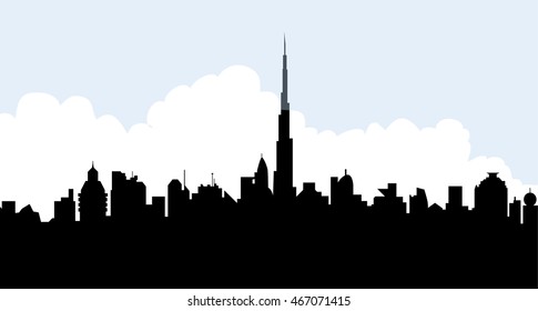 Dubai City Skyline - Vector