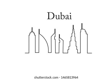 dubai city skyline Vector illustration