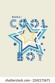 dubai cool boy,concepto de diseño de camisetas diseño de moda textil