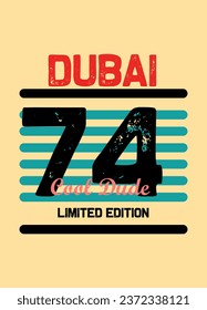 dubai cool dude,t-shirt design fashion vector