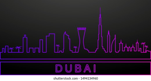 Dubai detailed skyline nolan icon. Elements of cities set. Simple icon for websites, web design, mobile app, info graphics