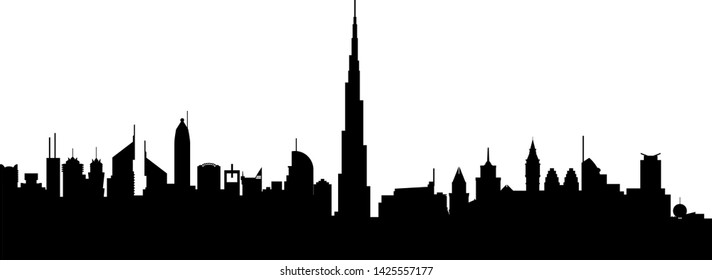 Dubai down town vector illustration