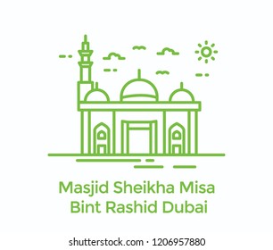 Dubai famous mosque, sheikha misa bint rashid 