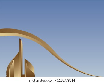 Dubai Gold Tower. vector