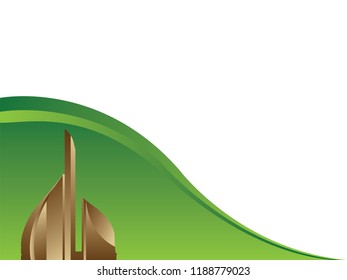 Dubai Gold Tower. vector