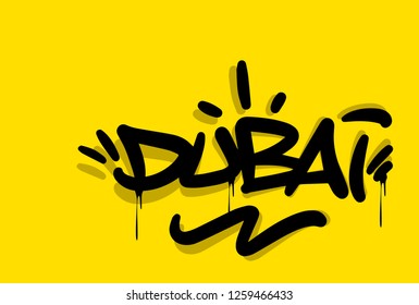 Etiqueta del graffiti de Dubai