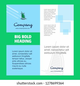 Dubai hotel  Company Brochure Title Page Design. Company profile, annual report, presentations, leaflet Vector Background