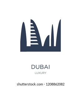 Dubai icon. Trendy flat vector Dubai icon on white background from Luxury collection, vector illustration can be use for web and mobile, eps10