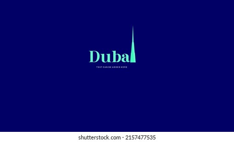 Dubai Logo skyline - Text Style 
