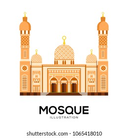 Dubai mosque vector illustration symbol object. Flat icon style concept design
