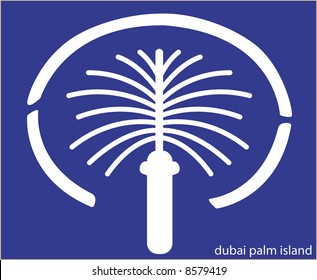 Dubai Palm Island Vector