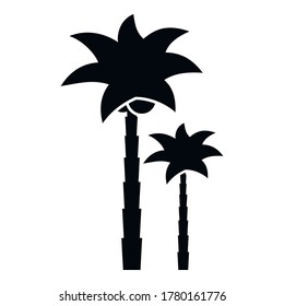 Dubai Palmen Symbol. Einfache Illustration von Palmen aus Dubai, Vektorsymbol für Webdesign einzeln auf weißem Hintergrund