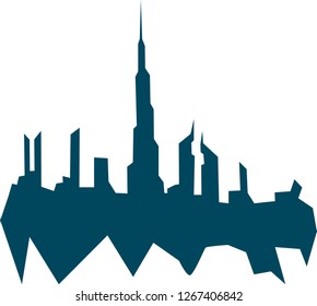 Dubai silhouette vector