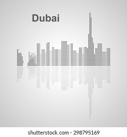 Dubai skyline  for your design, concept Illustration.