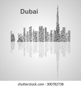 Dubai skyline  for your design, concept Illustration.
