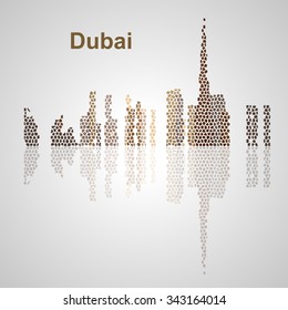 Dubai skyline for your design, concept Illustration.