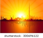 Dubai Sunset Skyline
