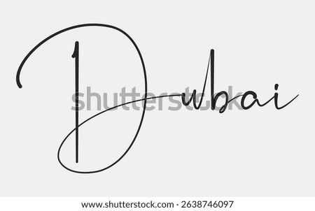 Dubai Text, Arabic Style Calligraphy, Dubai Signature Calligraphy, Arabic Handwriting Concept, Dubai Text Signature, Dubai Signature Art, Text Signature