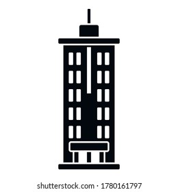 Dubai tower icon. Simple illustration of dubai tower vector icon for web design isolated on white background
