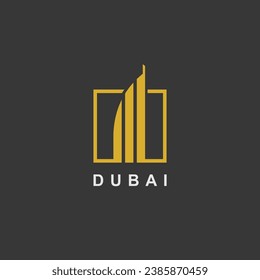 dubai tower logo, dubai building logo