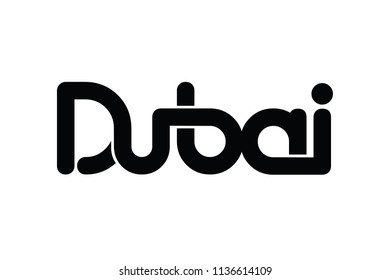 Dubai typography design vector, for t-shirt, poster and other uses