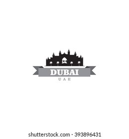 Dubai UAE city symbol vector illustration