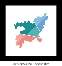 Dubbo City Map Geometric Creative Logo