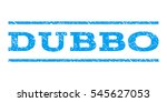 Dubbo watermark stamp. Text tag between horizontal parallel lines with grunge design style. Rubber seal stamp with dirty texture. Vector blue color ink imprint on a white background.